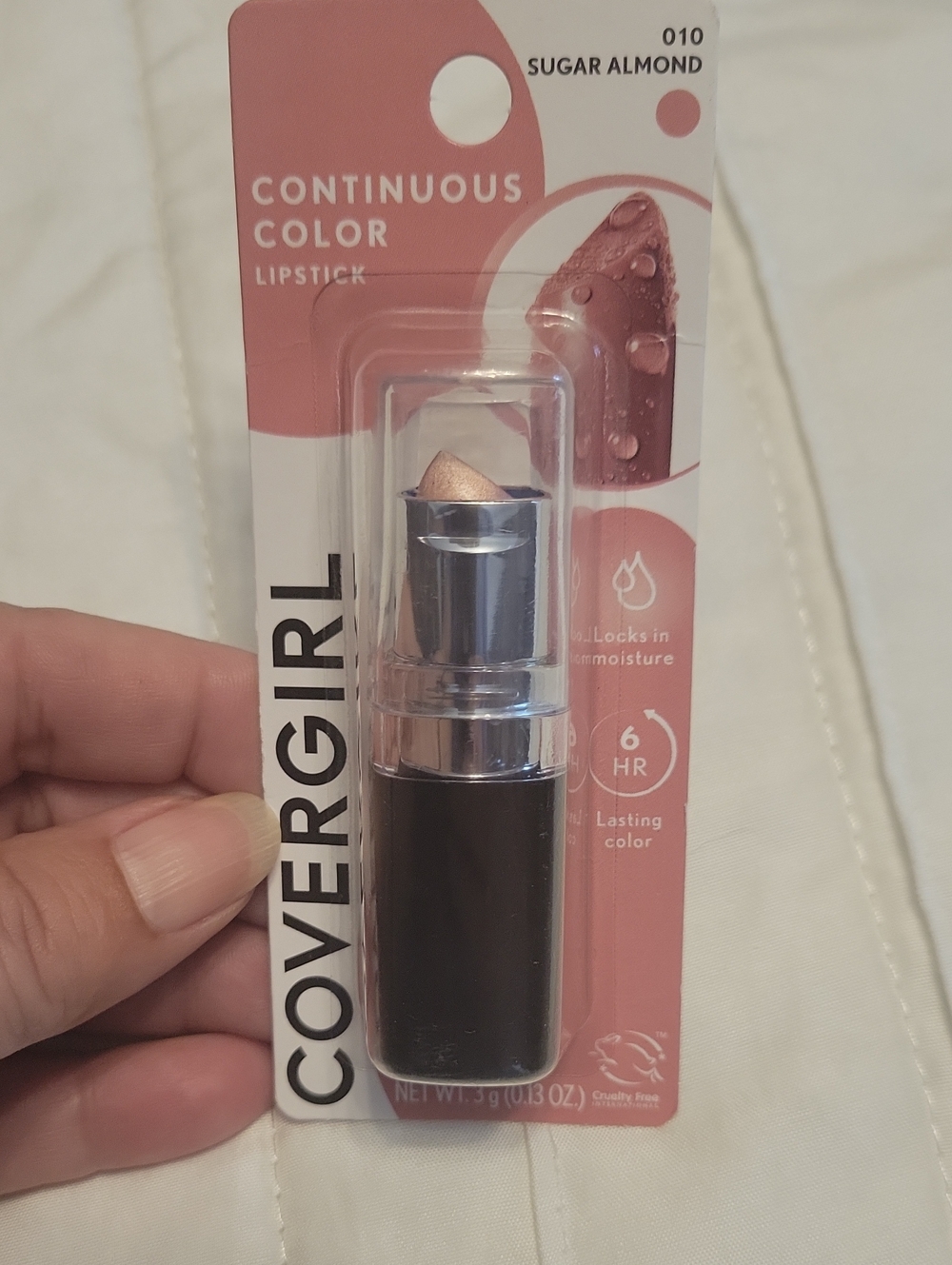 COVERGIRL Continuous Color Lipstick — Sugar Almond (Pink Beige Shimmer) NIOB